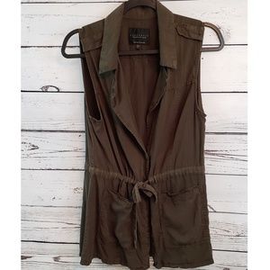 Sanctuary Army Green Vest Size Med EUC